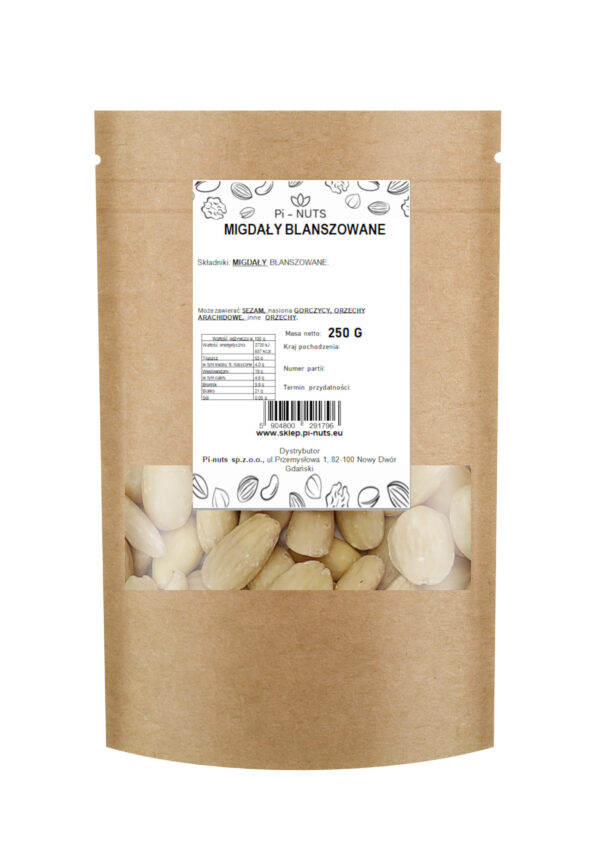 Migdały blanszowane 250g - obrazek 2