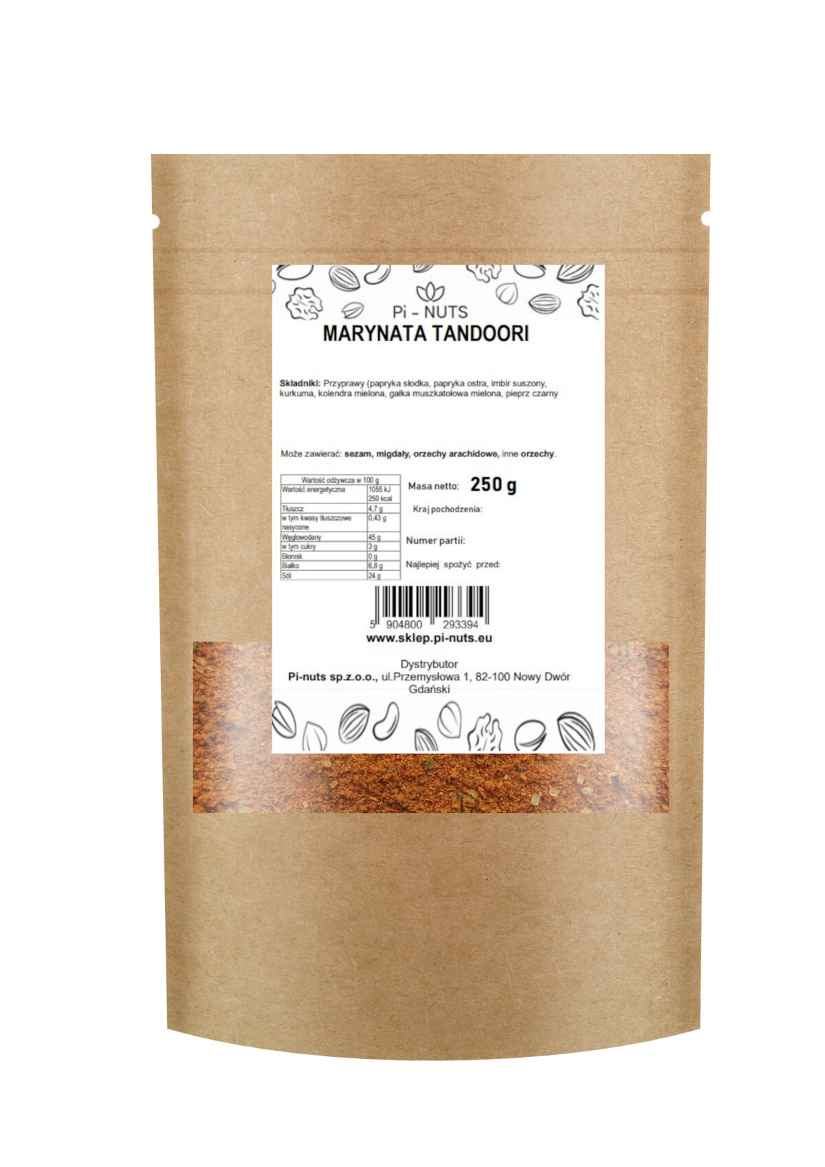 Przyprawa Tandoori to naturalna mieszanka bez sztucznych dodatków, idealna do marynat, sosów, pieczonych warzyw i dań mięsnych.