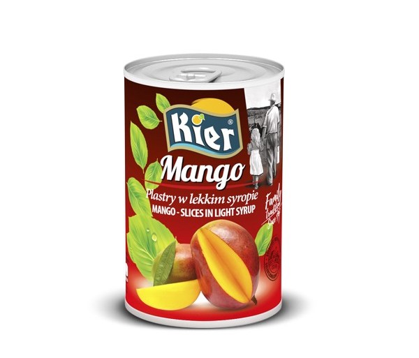 Mango plastry w lekkim syropie