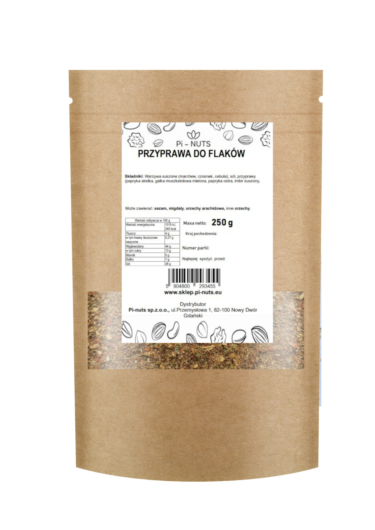 Przyprawa do flaków 250 g – klasyczna mieszanka przypraw do tradycyjnych zup i gulaszy.