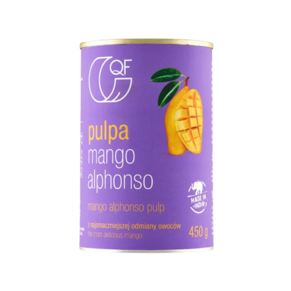 Pulpa z mango 450 g – gładka i soczysta, idealna do smoothie, deserów i sosów.